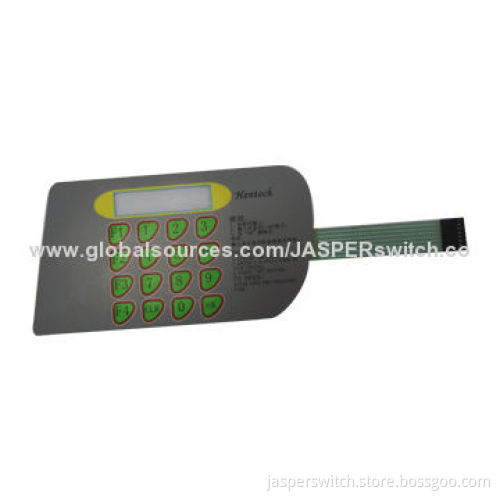 Membrane Switch with Multi-color Graphic Overlays, 100mA at 30V DC Current Rating